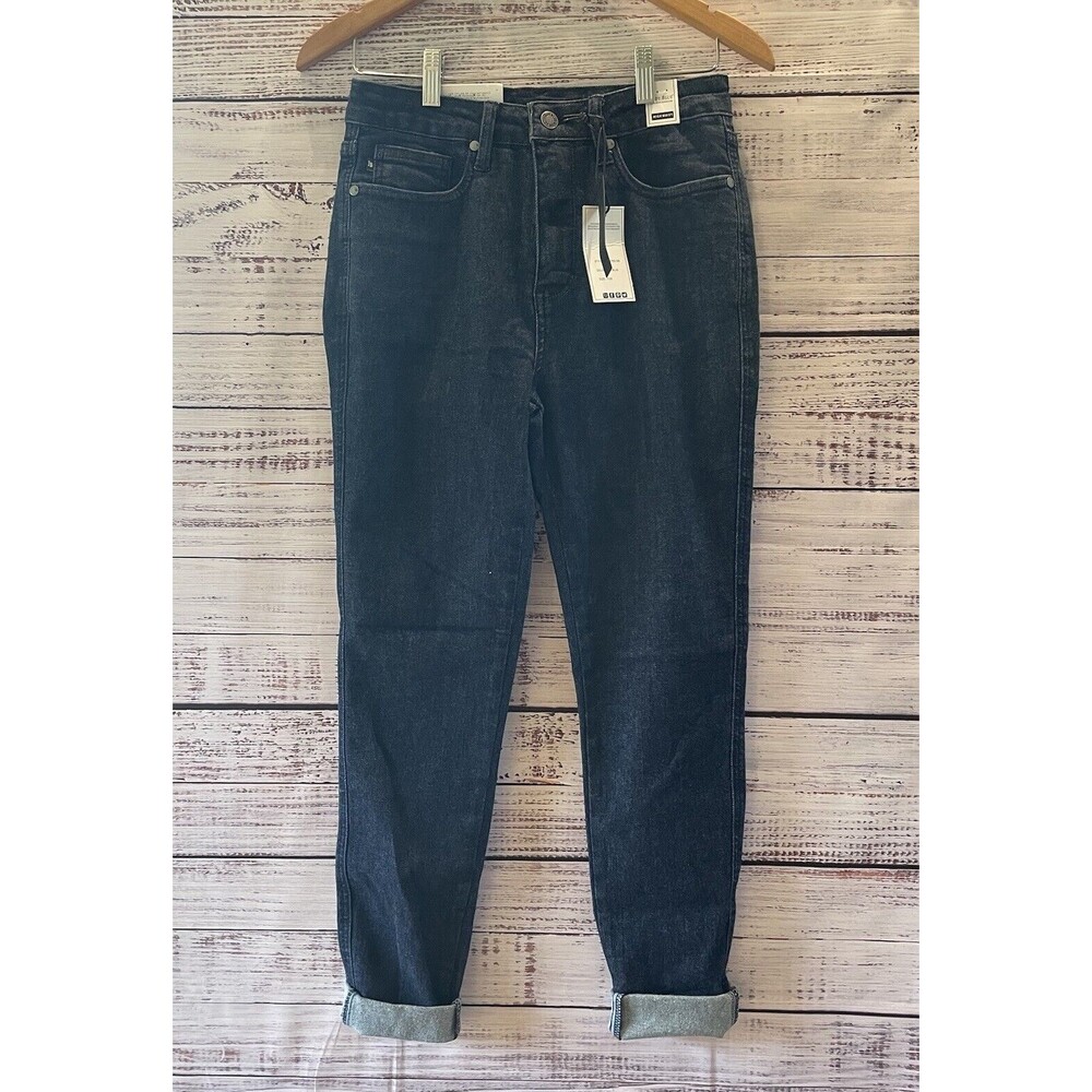 Judy Blue Womens High Waist Control Top Raw Hem Skinny Jeans 7/28 NWT
